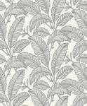 Grandeco Fekete-fehér trópusi levél mintás tapéta (Attitude A66402) (A66402)