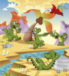 Dimex CROCODILES fotótapéta, poszter, vlies alapanyag, 225x250 cm (MS-3-0344)