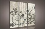 Consalnet Virág minta, 3 darabos vászonkép, 90x80 cm méretben (C5-954S6)