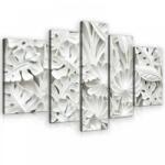 Consalnet Vászonkép, 5 darabos, Levél minta 170x100 cm méretben (C5-10052S4A)