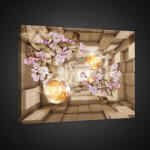 Consalnet Vászonkép, Alagút gömbökkel és virágokkal, 60x40 cm méretben (C5-2348O4)