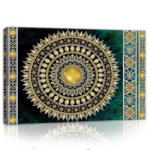 Consalnet Mandala zöld háttérrel, vászonkép, 60x40 cm méretben (C5-10121O4)
