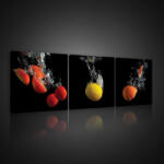Consalnet Vászonkép 3 darabos, Gyümölcsök, 3 db 25x25 cm méret (C5-10549S13)
