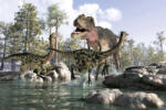 Dimex Vlies Fotótapéta - 3D scene of a Tyrannosaurus Rex - 375x250 cm (MS-5-0469)