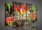 Consalnet Vászonkép, 5 darabos Virág 150x100 cm méretben (C5-619S12)