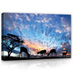 Consalnet Antilopok pirkadatkor, vászonkép, 60x40 cm méretben (C5-12642O4)