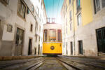 Dimex Vlies Fotótapéta - Tram in Lisbon city - 375x250 cm (MS-5-2878)