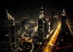Consalnet Dubai éjszaka poszter, fotótapéta, Vlies (104 x 70, 5 cm) (C1-12993VEM)