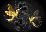 Sverus Fotótapéta Black and Gold Jewelry Hummingbirds, 312 x 219 cm (SV-153573337-312X219CM)