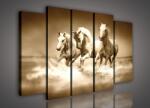 Consalnet Vászonkép, 5 darabos Lovak 150x100 cm méretben (C5-191S12)