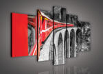 Consalnet Vászonkép, 5 darabos, Vonat 170x100 cm méretben (C5-618S4A)