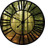 Consalnet Erdő az óra mögött vlies poszter, fotótapéta 10331VEZ1 /208x208 cm/ (10331-VEZ1)