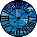 Consalnet Absztrakt minta az óra mögött vlies poszter, fotótapéta 10719VEZ1 /208x208 cm/ (10719-VEZ1)