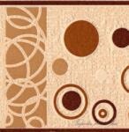 Jász-Iron Beige -sötétbarna kör mintás bordűr (227-086)