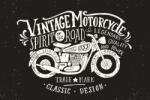 Dimex Vlies Fotótapéta - Vintage Motorcycle Illustration - 375x250 cm (MS-5-2216)