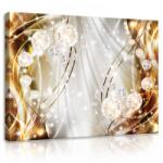 Consalnet Vászonkép, Arany gyöngyös absztrakt, 100x75 cm méretben (C5-10403O1)