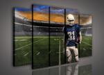 Consalnet Vászonkép, 5 darabos Rugby játékos a pályán 150x100 cm méretben (C5-20123S12)