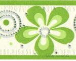 Jász-Iron Zöld margaréta mintás bordűr (227-041)
