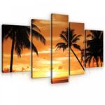 Consalnet Vászonkép, 5 darabos, Pálmafák 170x100 cm méretben (C5-10237S4A)
