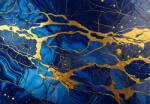 Sverus Fotótapéta Gilded Rivers on Sapphire, 416 x 290 cm (SV-166c03271a8741WM-416X290CM)