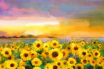 Dimex Vlies Fotótapéta - Oil painting sunflowers - 375x250 cm (MS-5-1993)