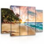 Consalnet Vászonkép, 5 darabos Napos tengerpart 150x100 cm méretben (C5-10897S12)