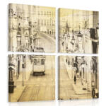 Consalnet Vászonkép 4 darabos, Villamos 50x50 cm méretben (C5-10862S20)