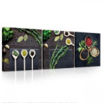 Consalnet Vászonkép 3 darabos, Fűszerek, 3 db 25x25 cm méret (C5-14283S13)