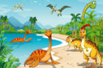 Dimex Vlies Fotótapéta - Dinosaurs on the beach - 375x250 cm (MS-5-1461)
