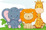 Dimex Vlies Fotótapéta - Baby Safari - 375x250 cm (MS-5-1423)