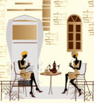 Dimex STREET CAFE fotótapéta, poszter, vlies alapanyag, 225x250 cm (MS-3-0246)