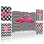 Consalnet Vászonkép, 5 darabos Flamingók variálható elrendezésben (C5-11156S14)