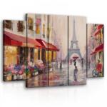 Consalnet Vászonkép, 5 darabos Párizsi utca 150x100 cm méretben (C5-11512S12)