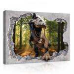 Consalnet T-rex az erdőben, vászonkép, 70x50 cm méretben (C5-11034O7)