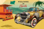 Dimex Vlies Fotótapéta - Florida Retro Poster - 375x250 cm (MS-5-2173)