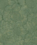 Grandeco Zöld-ezüst virágmintás tapéta (Tempo A56403) (A56403)
