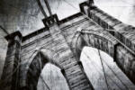 Dimex Vlies Fotótapéta - Brooklyn Bridge in Black and White - 375x250 cm (MS-5-3001)