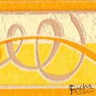 Jász-Iron Krém alap-citrom szalag mintás bordűr (227-122)