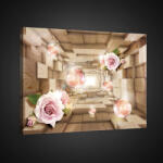 Consalnet Vászonkép, Alagút virágokkal, 60x40 cm méretben (C5-2357O4)