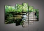 Consalnet Vászonkép, 5 darabos, Erdő tóval 170x100 cm méretben (C5-1526S4A)