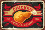 Dimex Vlies Fotótapéta - Chicken Retro Sign - 375x250 cm (MS-5-2098)