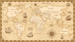 Dimex ANTIQUE WORLD MAP fotótapéta, poszter, vlies alapanyag, 375x250 cm (MS-5-1501)