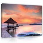 Consalnet Vászonkép, Móló a naplementében 80x60 cm méretben (C5-12626O6)