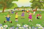 Dimex KIDS IN GARDEN fotótapéta, poszter, vlies alapanyag, 375x250 cm (MS-5-0343)
