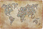 Dimex Vlies Fotótapéta - Photos Collage with World Map - 375x250 cm (MS-5-1541)