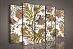 Consalnet Vászonkép, 5 darabos Virág minta 150x100 cm méretben (C5-1074S12)