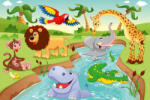 Dimex Vlies Fotótapéta - Animals in the jungle - 375x250 cm (MS-5-1412)