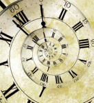 Dimex SPIRAL CLOCK fotótapéta, poszter, vlies alapanyag, 225x250 cm (MS-3-0272)