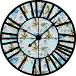 Consalnet Háromszögek az óra mögött vlies poszter, fotótapéta 10710VEZ1 /208x208 cm/ (10710-VEZ1)