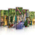 Consalnet Vászonkép 5 darabos, Virágos utca 100x60 cm méretben (C5-20787S17)